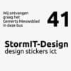 StormIT-Design sticker brievenbus