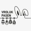 Raamsticker Pasen Paashaas Vrolijk Pasen