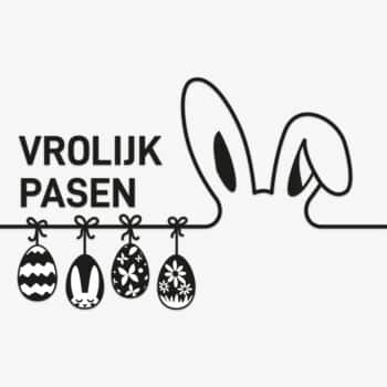Raamsticker Pasen Paashaas Vrolijk Pasen