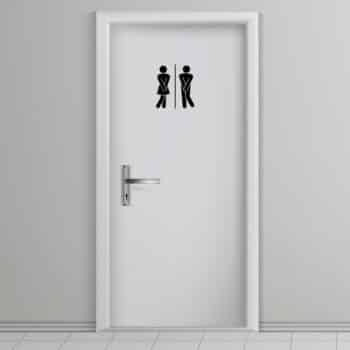 deursticker toilet grappig
