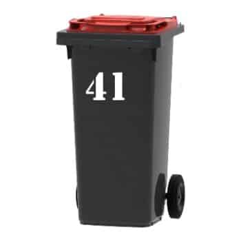 StormIT-Design containerstickers Huisnummer Stencil