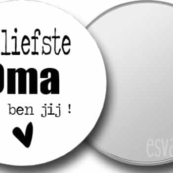 StormIT-Design Spiegeltje de liefste oma wit