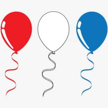 Raamsticker Carnaval Ballonnen