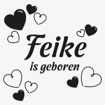 StormIT Design Geboorte sticker met hartjes