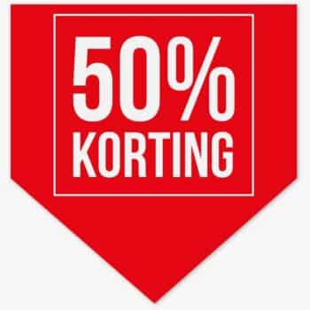 StormIT Design-Kortingspercentage sticker vlag