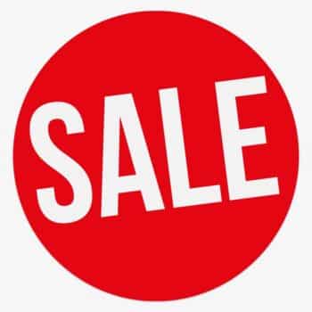 Ronde kortingspercentage sticker sale