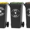 3 Container kliko sticker met huisnummer 3 4 Container/Kliko huisnummer stickers wit