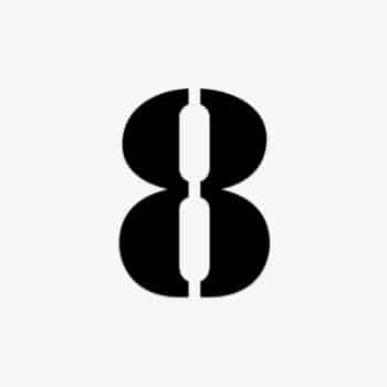 Losse plakcijfer 8-Stencil