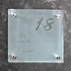 Glazen Naambord E11 Matglas PlakHet