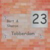 Glazen naambord H24 helder glas PlakHet