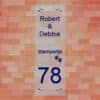 Glazen naambord H37 helder glas