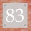 Matglas huisnummer M83 1 matglas huisnummer m83 PlakHet