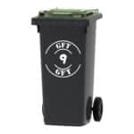 Container-Kliko huisnummer sticker GFT