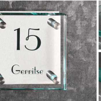 StormIT-Design Glazen Naambord