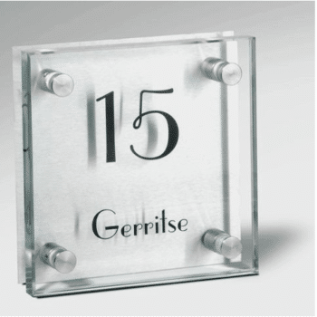 StormIT-Design Glazen Naambord