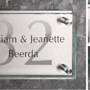 StormIT-Design Glazen Naambord G1