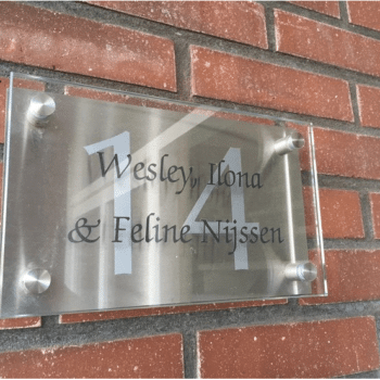 StormIT-Design Glazen Naambord G12