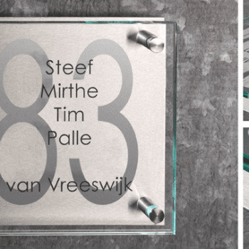 StormIT-Design Glazen Naambord G2