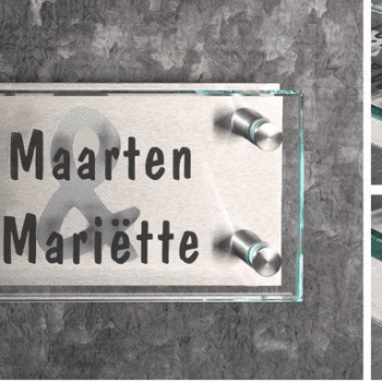 StormIT-Design Glazen Naambord