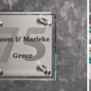 StormIT-Design Glazen Naambord