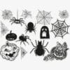 stormit raamfolie sticker Halloween Spinneweb