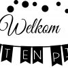 Raamsticker Welkom Sint en Piet PlakHet
