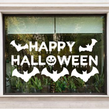 Halloween letters raamsticker