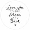 Muurcirkel To the moon and back wit 10 Muurcirkel To the moon and back wit