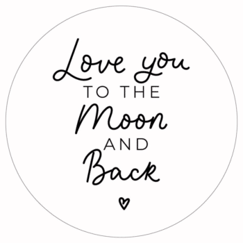 Muurcirkel To the moon and back wit