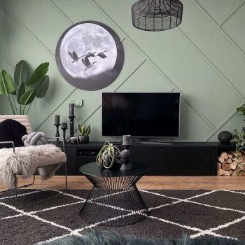 StormIT-Design Muurcirkel Ganzen-zw-mooiibo-1