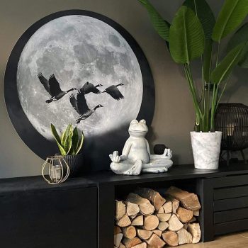 StormIT-Design Muurcirkel Ganzen-zw-mooiibo-2