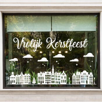 Amsterdamse huisjes vrolijk kerstfeest