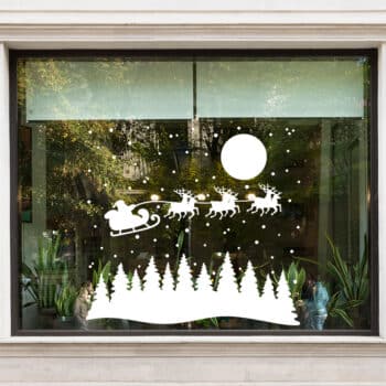 Kerst Bomenrij en arrenslee