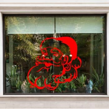 raamsticker Kerst Kerstman