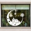 Raamsticker Kerst Halve maan | Plak het