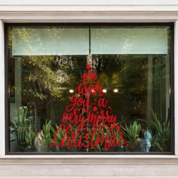 Kerstboom Merry christmas tekst