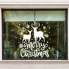 Raamsticker Kerst Hertjes Merry Christmas
