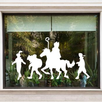 Raamsticker sint en 3 pieten