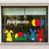 3 Paashazen met paaseieren raamsticker PlakHet