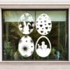 4 paaseieren raamsticker PlakHet