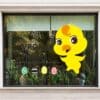 Raamsticker Pasen | Kuiken Vrolijk Pasen 4 plakhet vrolijk pasen kuiken