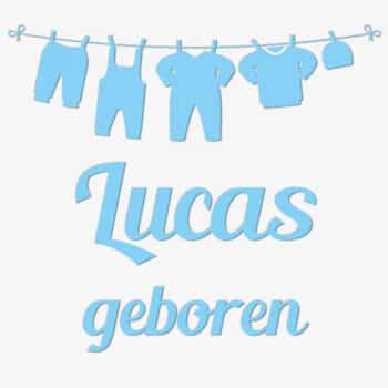 Geboorte raamsticker waslijn jongen PlakHet