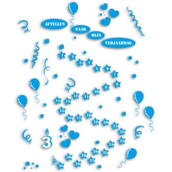verjaardag aftelkalender herbruikbaar
