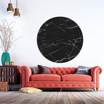 StormIT-Design Muurcirkel Zwart-marmer