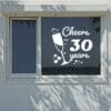 Cheers to 30 years – de perfecte raamsticker voor jouw verjaardag of jubileum 3 raamsticker cheers to 30 years