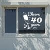 Cheers to 40 years – de perfecte raamsticker voor jouw verjaardag of jubileum 4 raamsticker cheers to 40 years