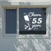 Cheers to 55 years – de perfecte raamsticker voor jouw verjaardag of jubileum 4 raamsticker cheers ro 55 years
