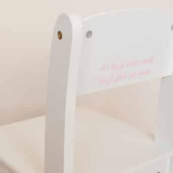 StormIT-Design Geboortestoel met naam en geboortegegevens 2