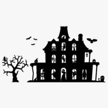 Halloween spookhuis PlakHet