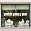 Raamsticker Sint en Piet huisjes